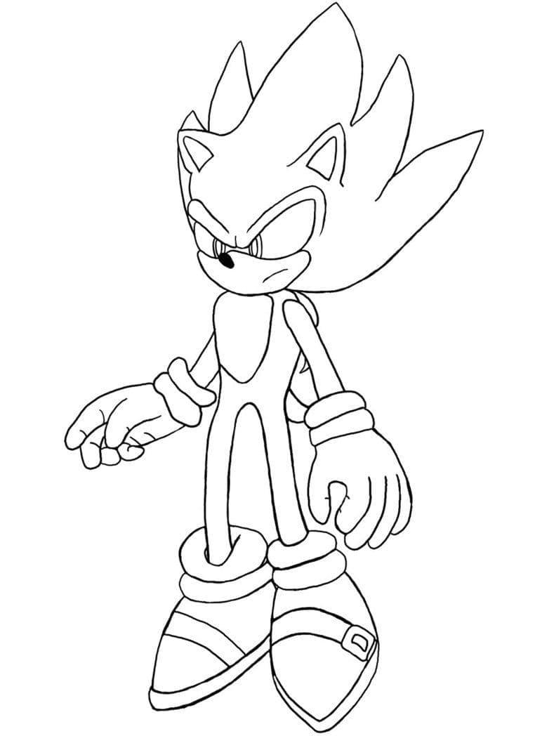 Shadow the hedgehog printable coloring page