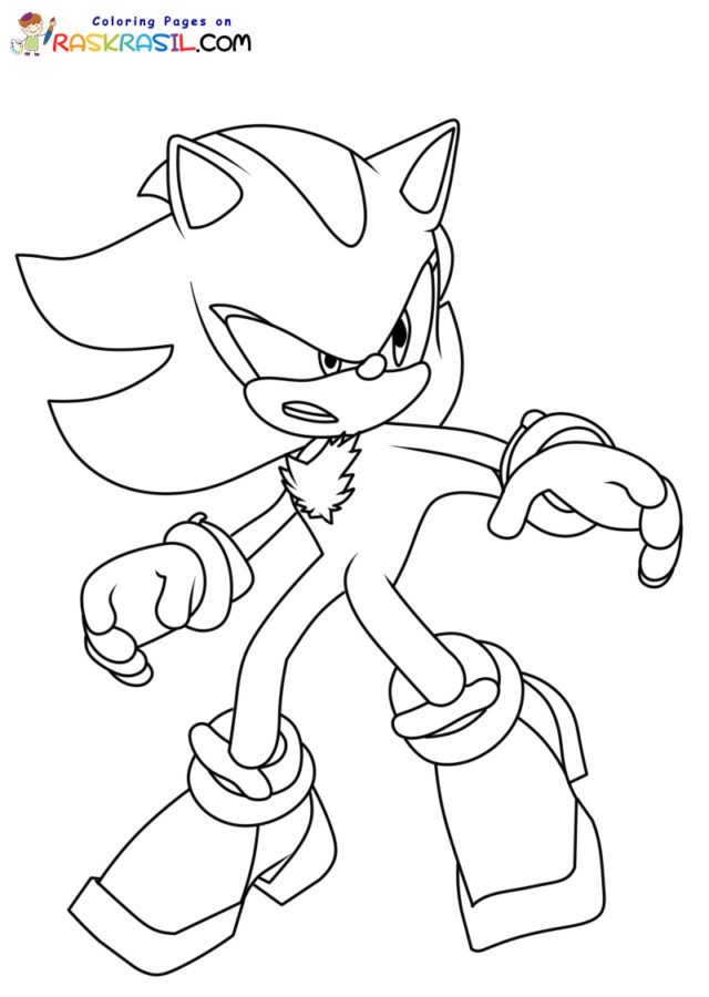 Shadow the hedgehog coloring pages