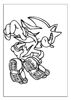 Printable shadow the hedgehog coloring sheets for kids perfect for fans