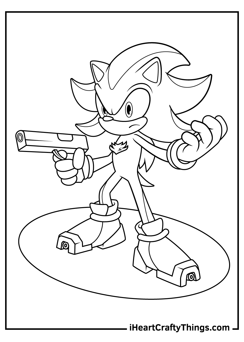 Shadow the hedgehog coloring pages updated