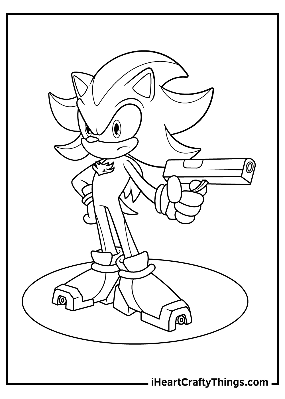 Shadow the hedgehog coloring pages updated