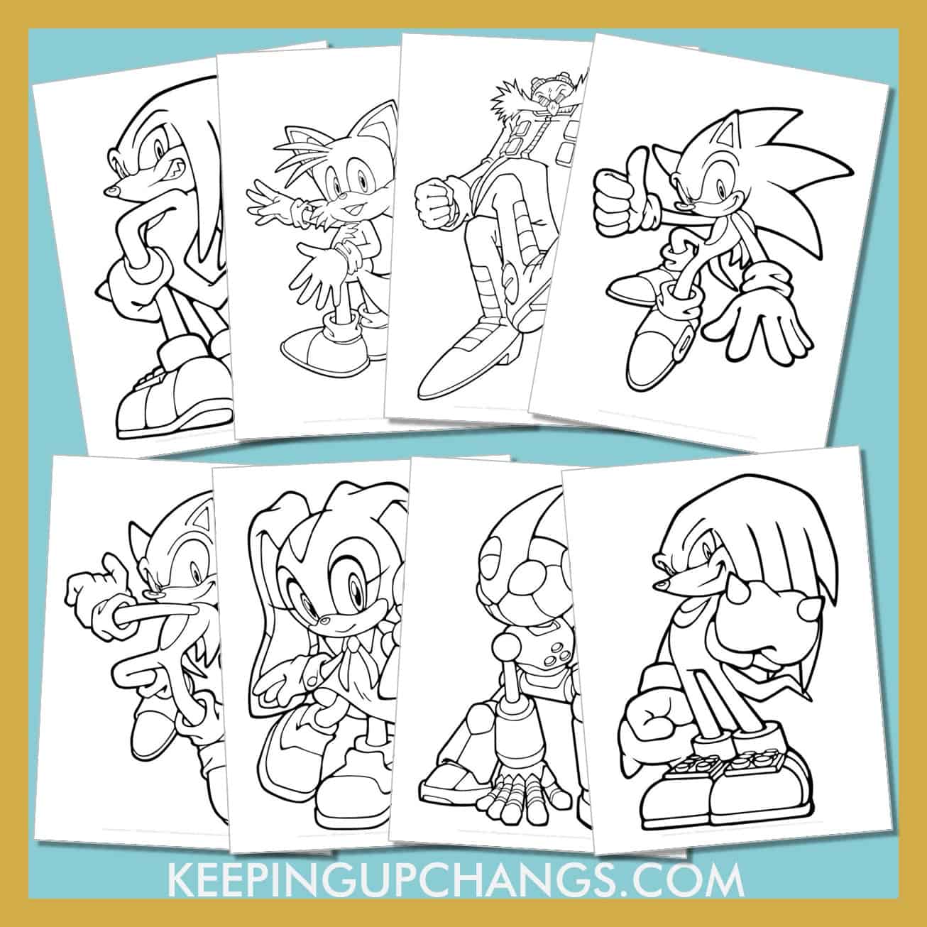 Free sonic the hedgehog coloring pages popular printables