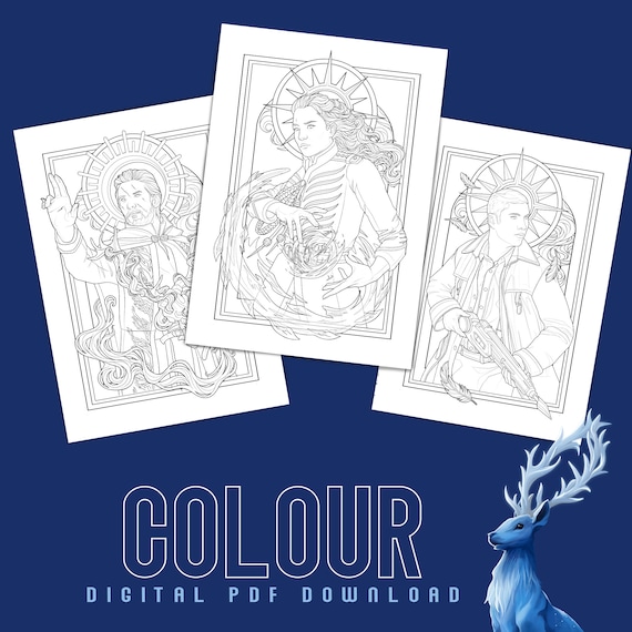 Shadow and bone colouring pages instant download