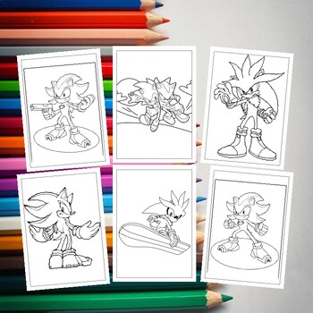 Printable shadow the hedgehog coloring sheets for kids perfect for fans