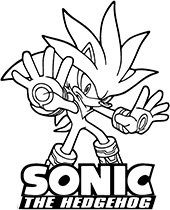 Sonic shadow coloring page to print