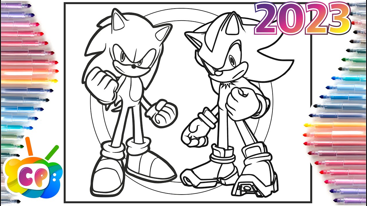 Sonic vs shadow sonic shadow coloring page how to draw sonic