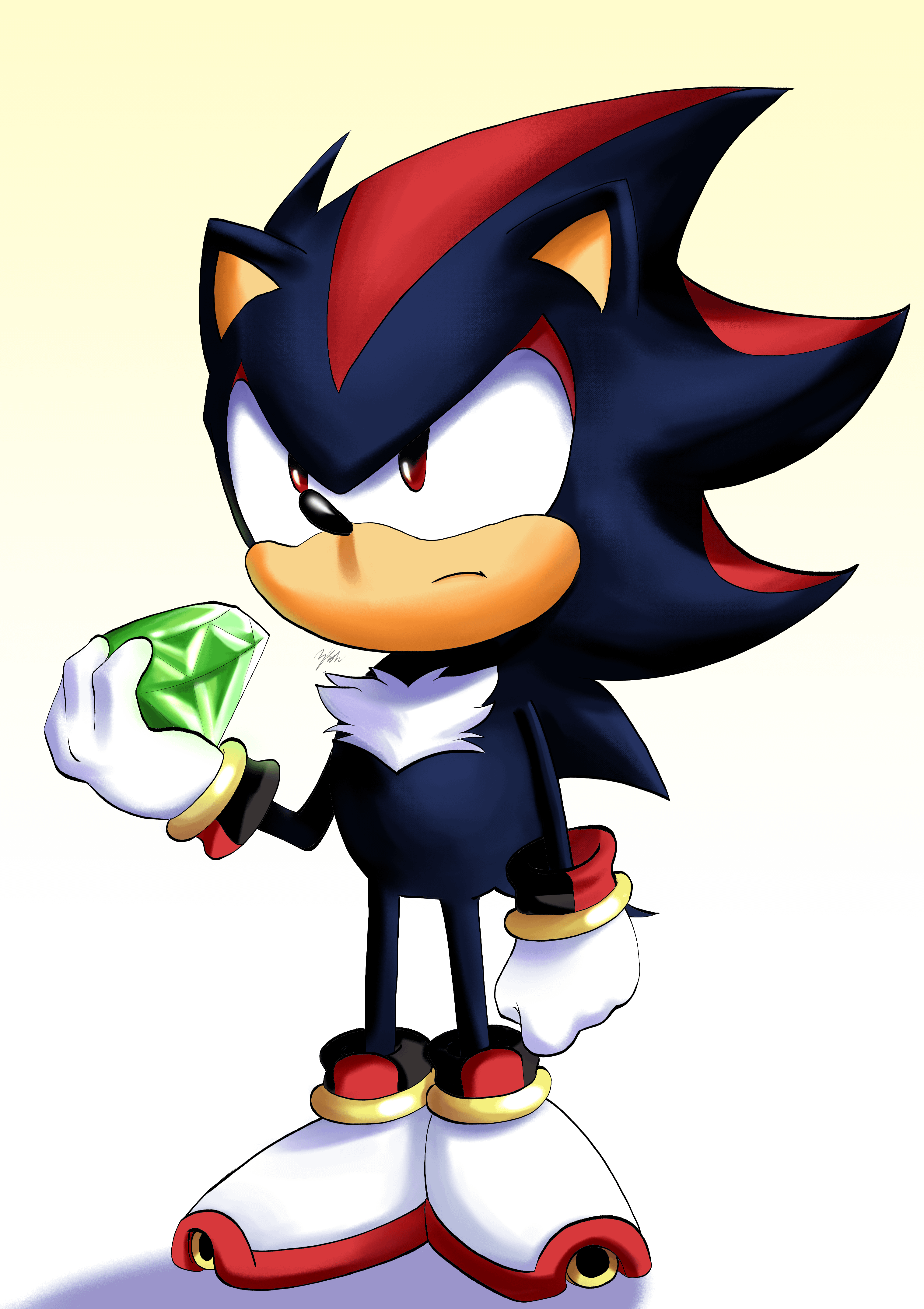 My take on a classic shadow with his sonic adventure colours rsonicthehedgehog