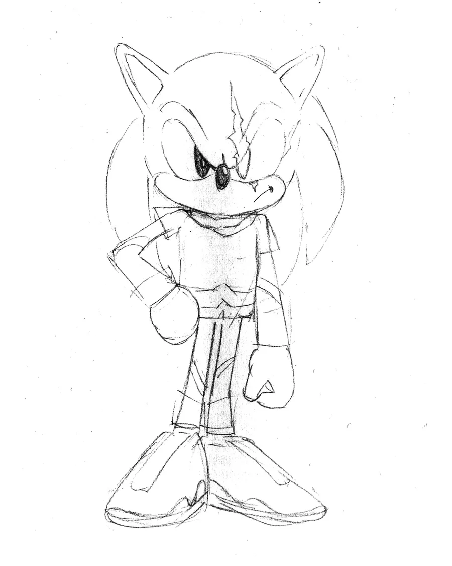 Sonic the hedgeblog on game jolt concept artwork of shadow the hedgehog from sonic adventure