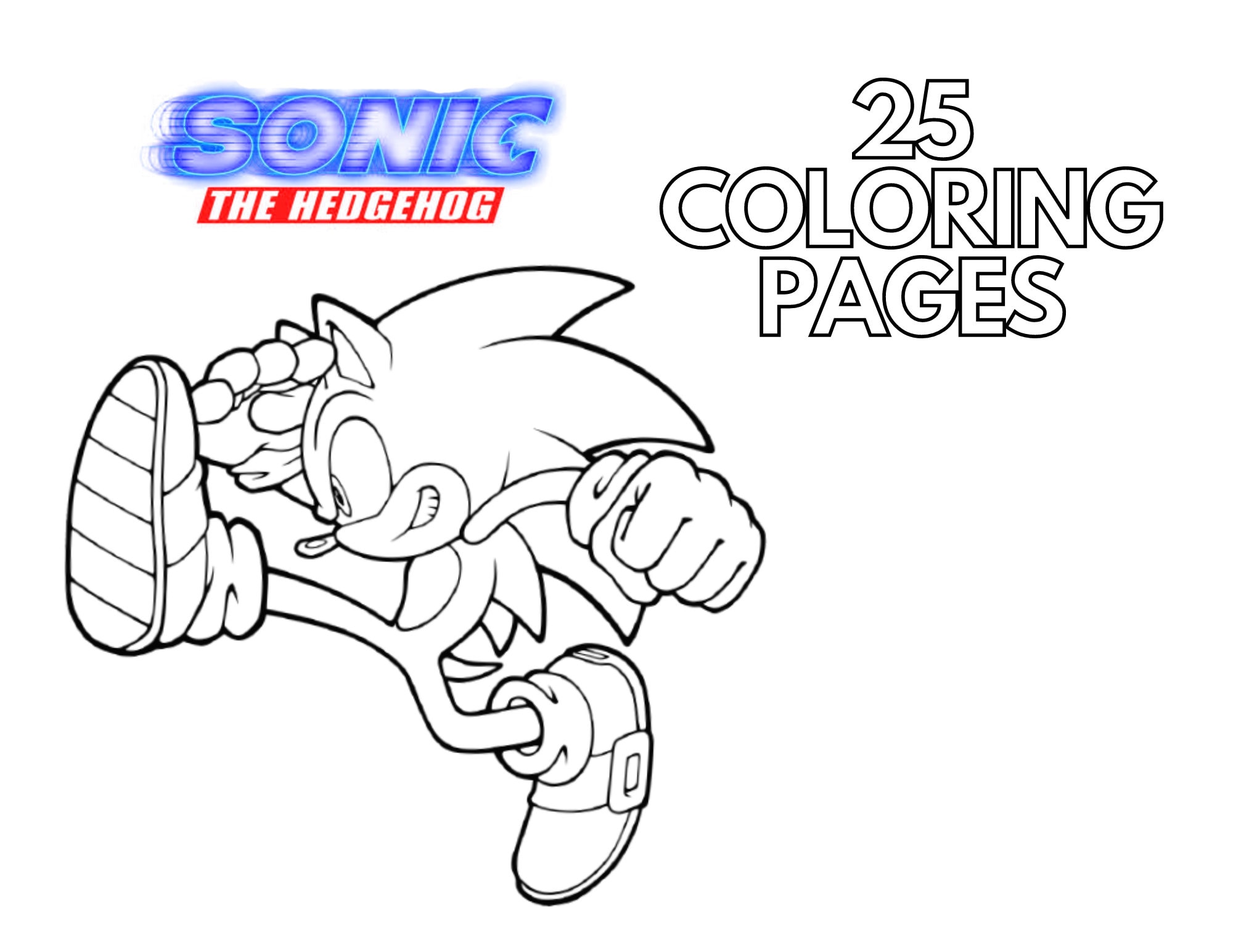 Sonic coloring book pages ct sonic tails dr robotnik knuckles and shadow sonic digital download high definition pdf