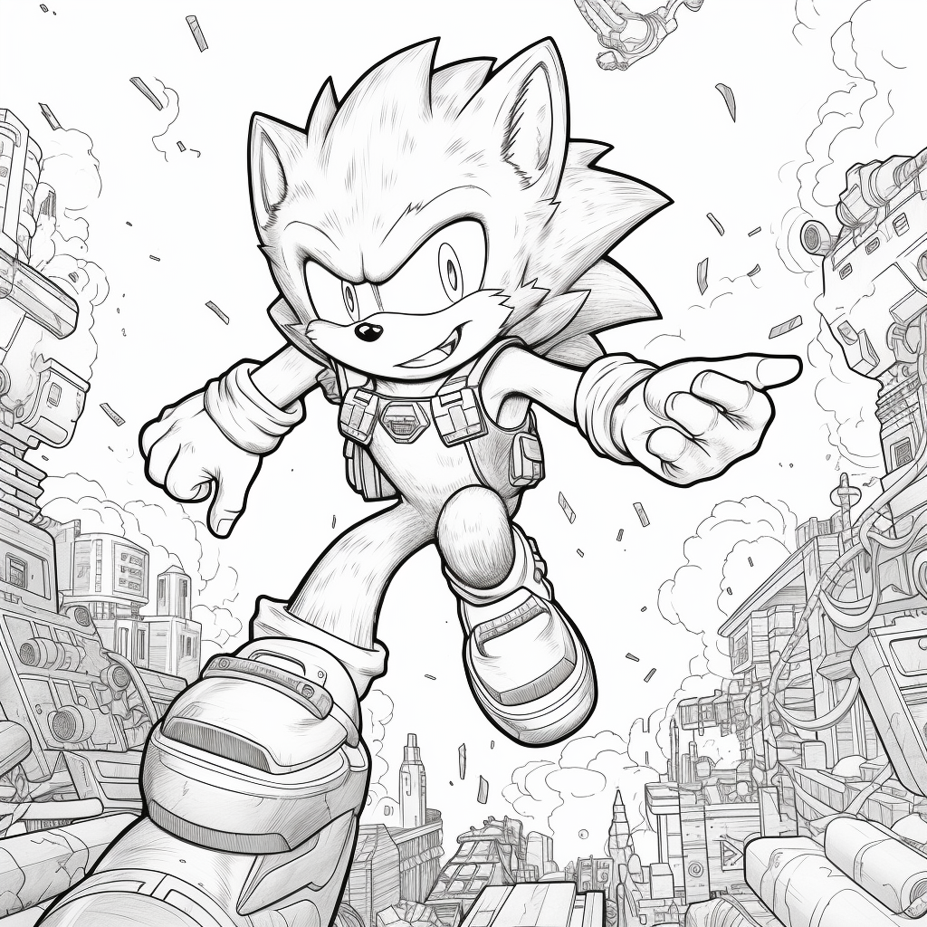 Speed into adventure sonic the hedgehog coloring pages