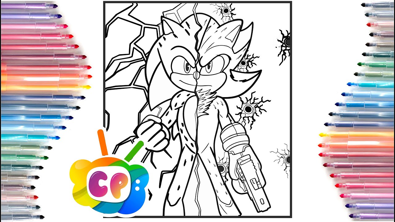 Sonic shadow in one face coloring page sonic vs shadow sonic shadow in one face full height