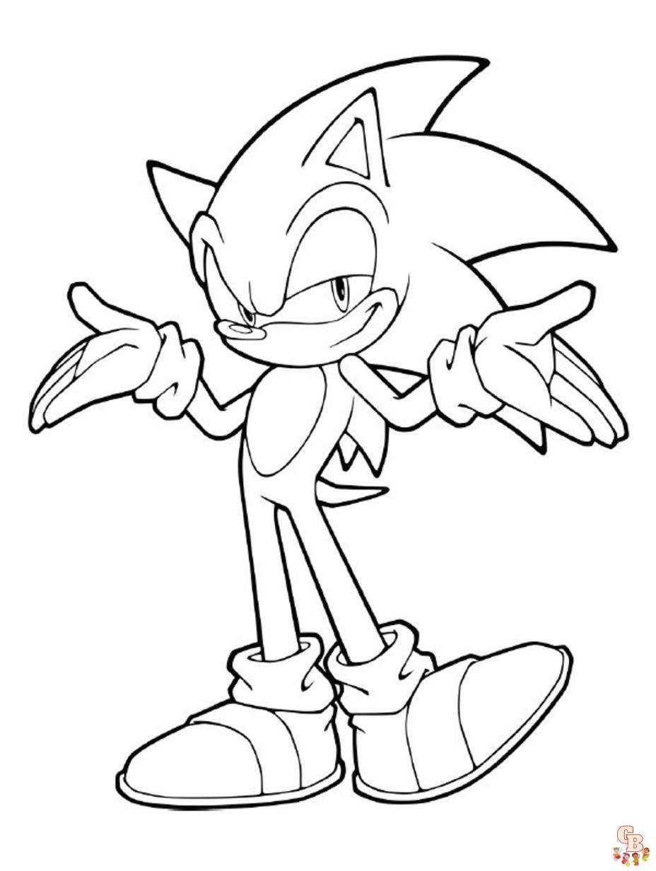 Sonic the hedgehog coloring pages free