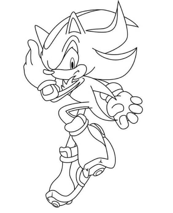 Free easy to print sonic coloring pages