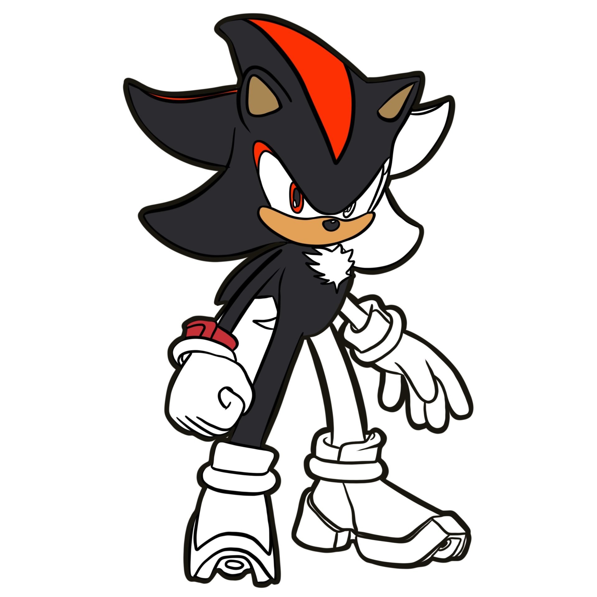 Shadow the hedgehog coloring page