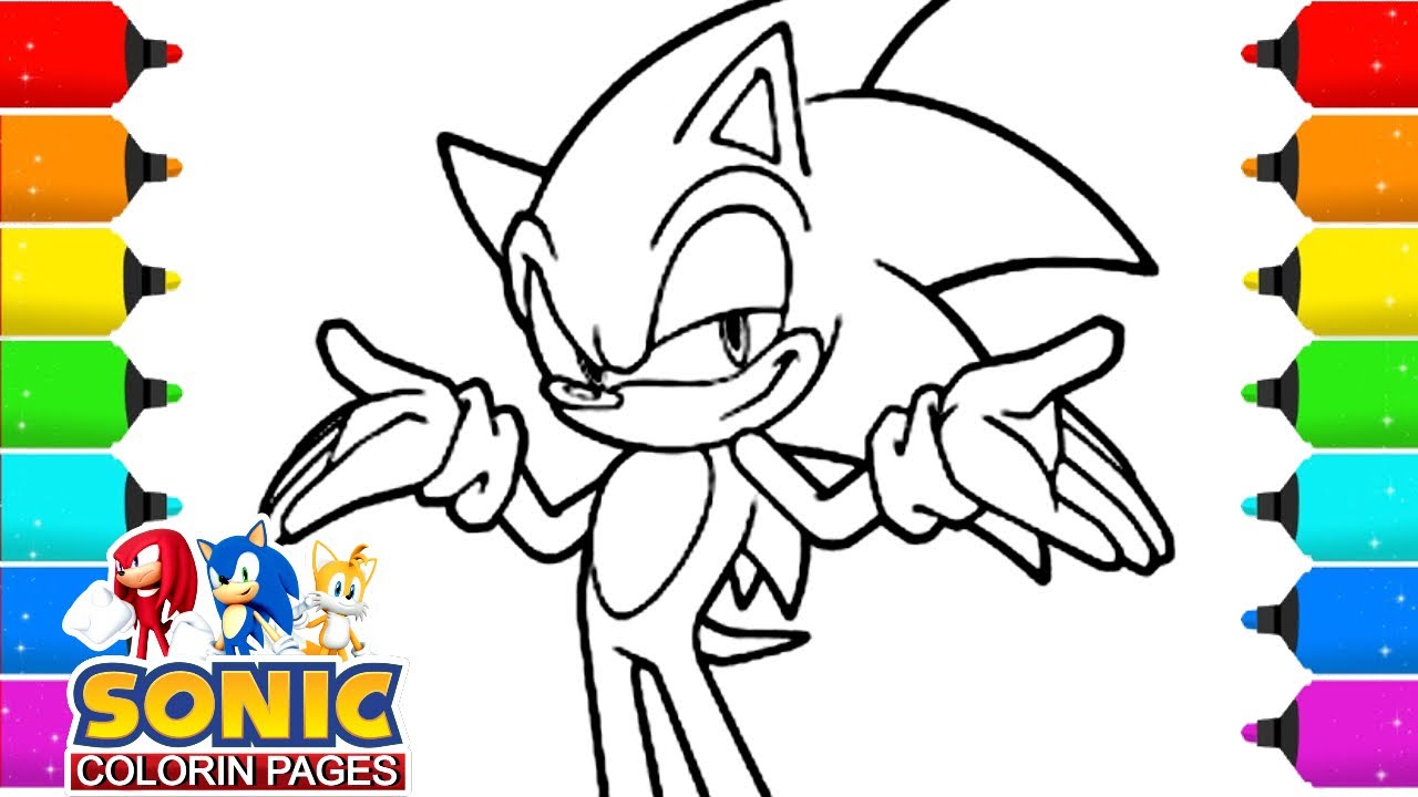 Sonic coloring pages new sonic tails knuckles shadow coloring page draw coloring