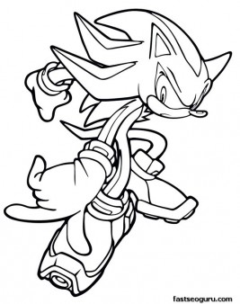 Printable sonic the hedgehog shadow coloring pages