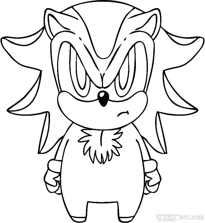 Shadow the hedgehog coloring pages printable for free download