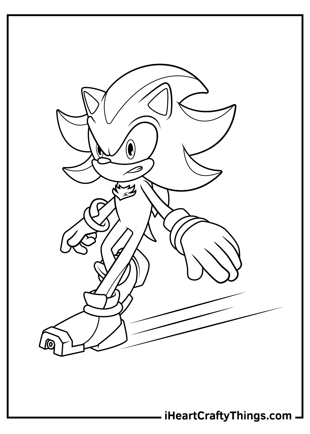 Shadow the hedgehog coloring pages updated