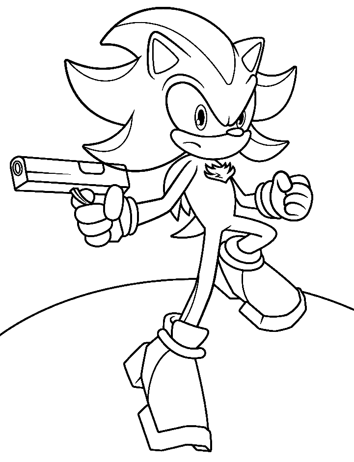 Shadow the hedgehog coloring pages printable for free download