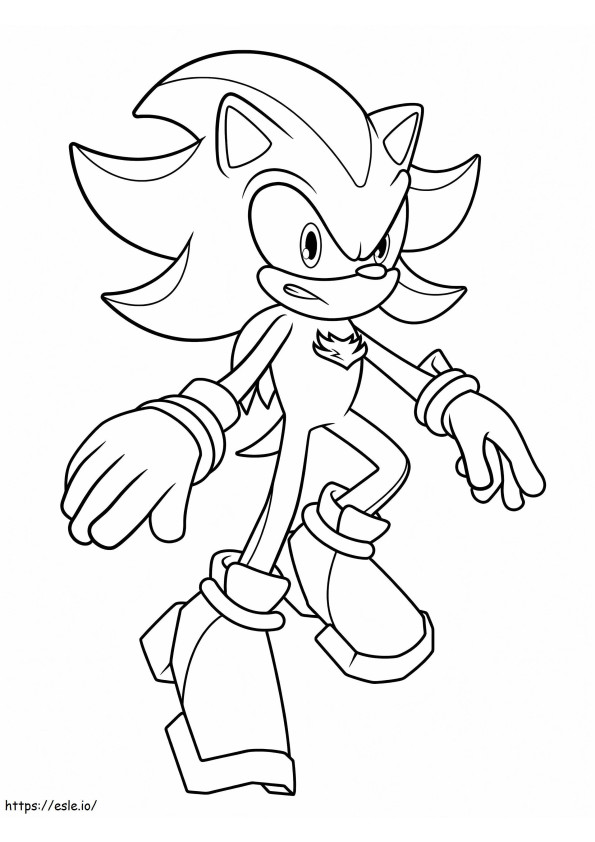 Shadow the hedgehog coloring page