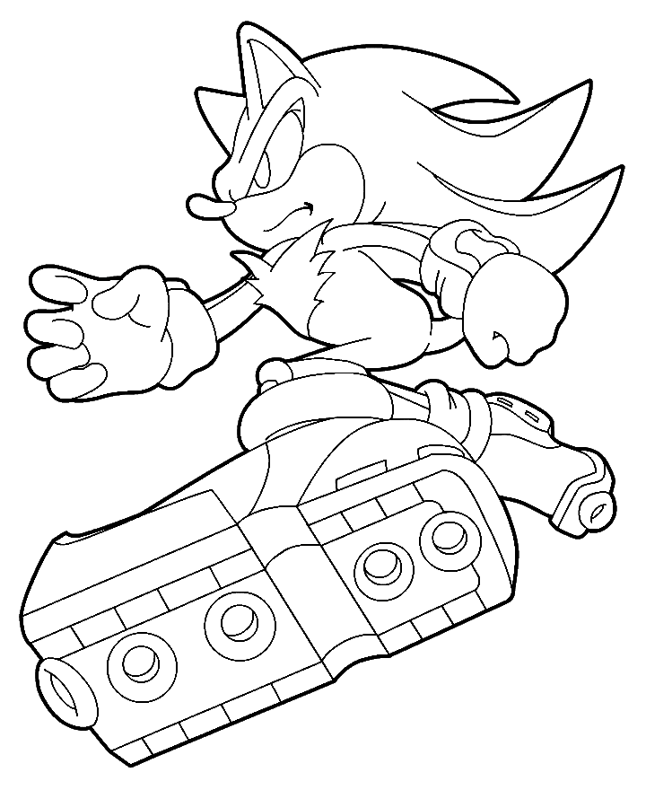 Shadow the hedgehog coloring pages