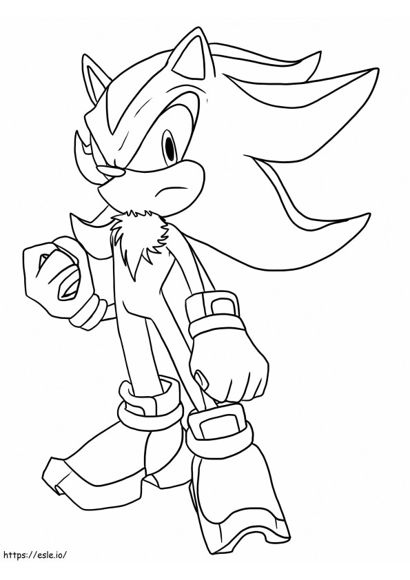 Free printable shadow the hedgehog coloring page