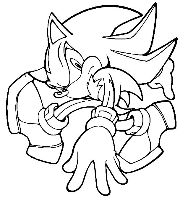 Shadow the hedgehog coloring pages printable for free download