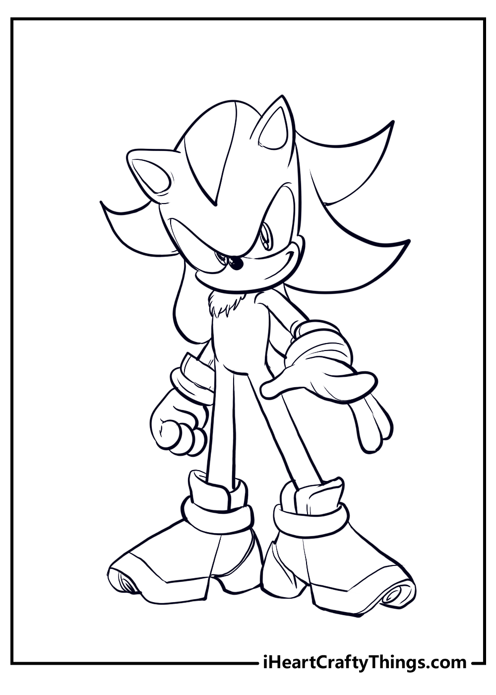 Shadow the hedgehog coloring pages updated