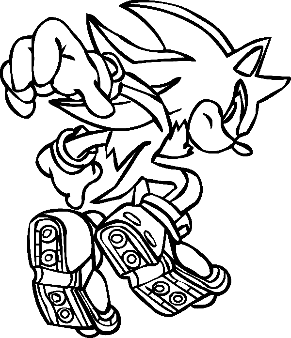 Shadow the hedgehog coloring pages printable for free download