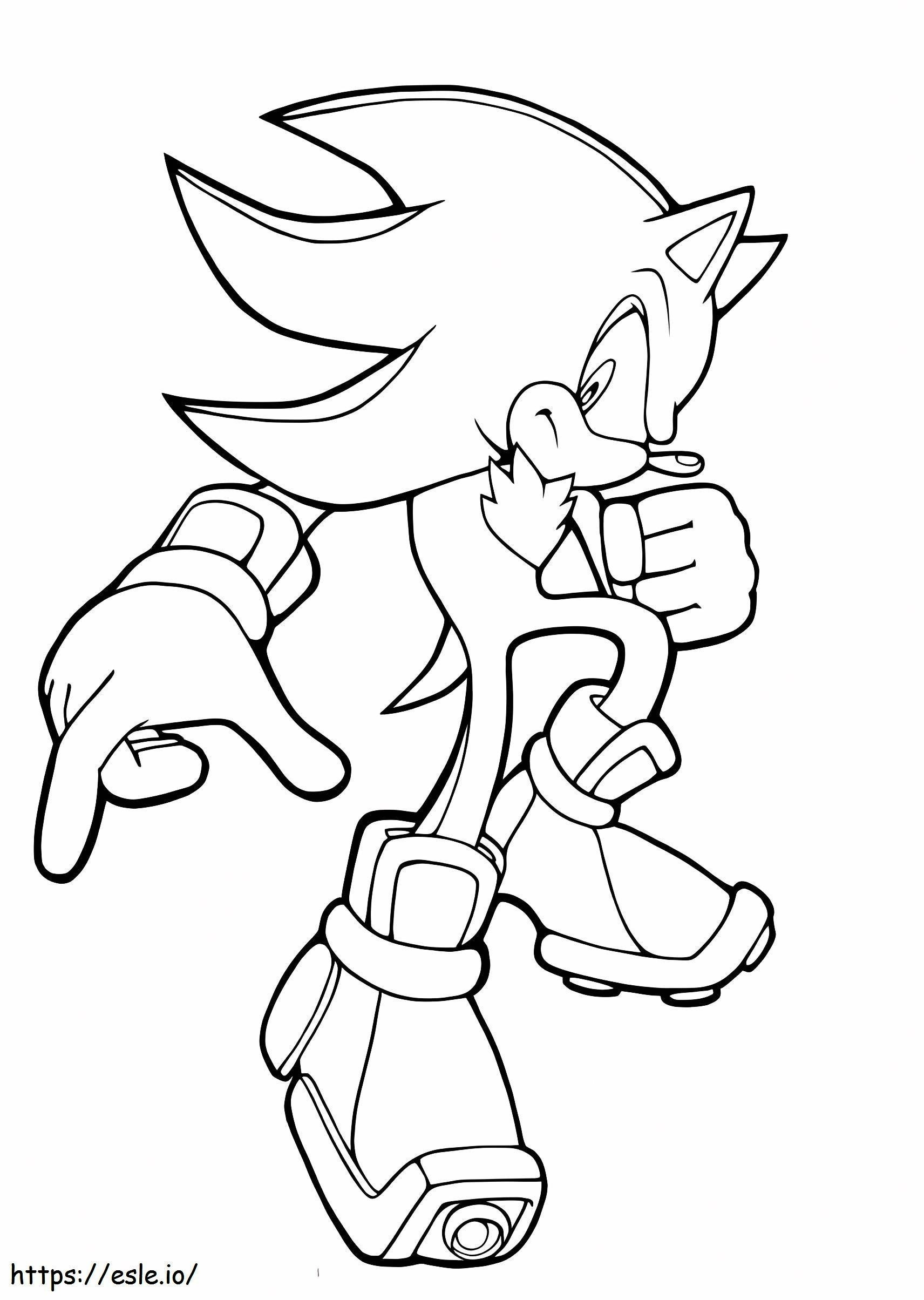 Awesome shadow the hedgehog coloring page