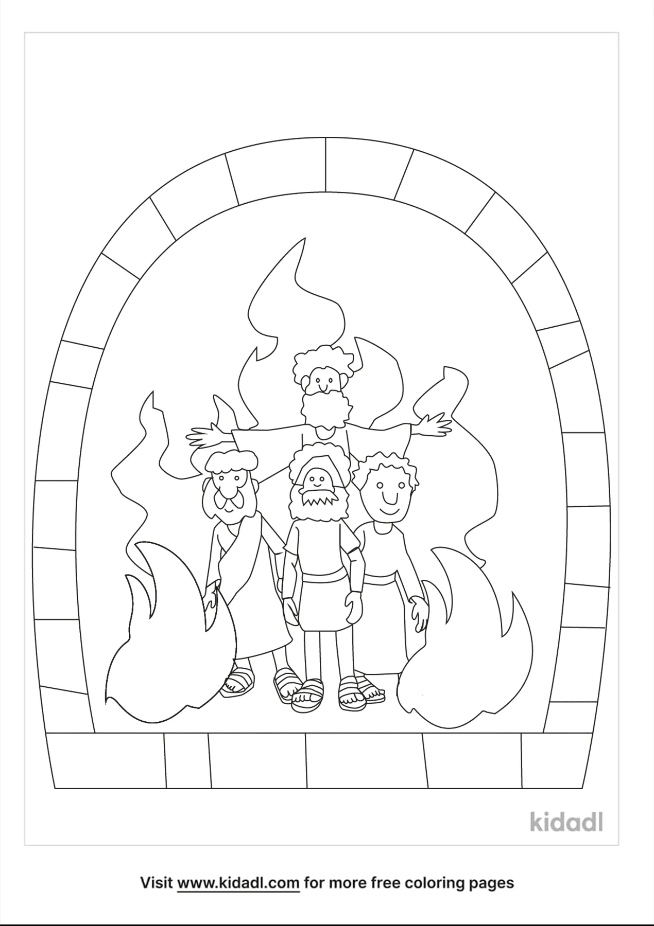 Free shadrach meshach and abednego coloring page coloring page printables