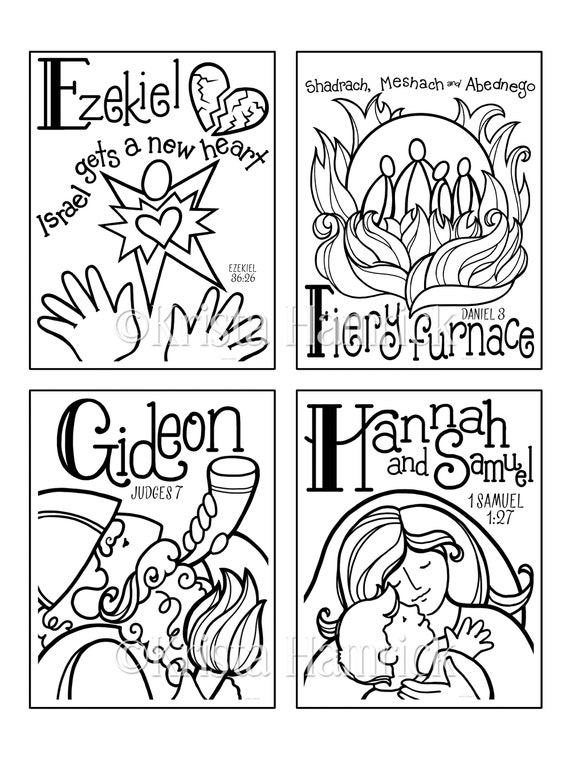 Old testament coloring pages bundle a