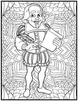 Shakespeare coloring tpt