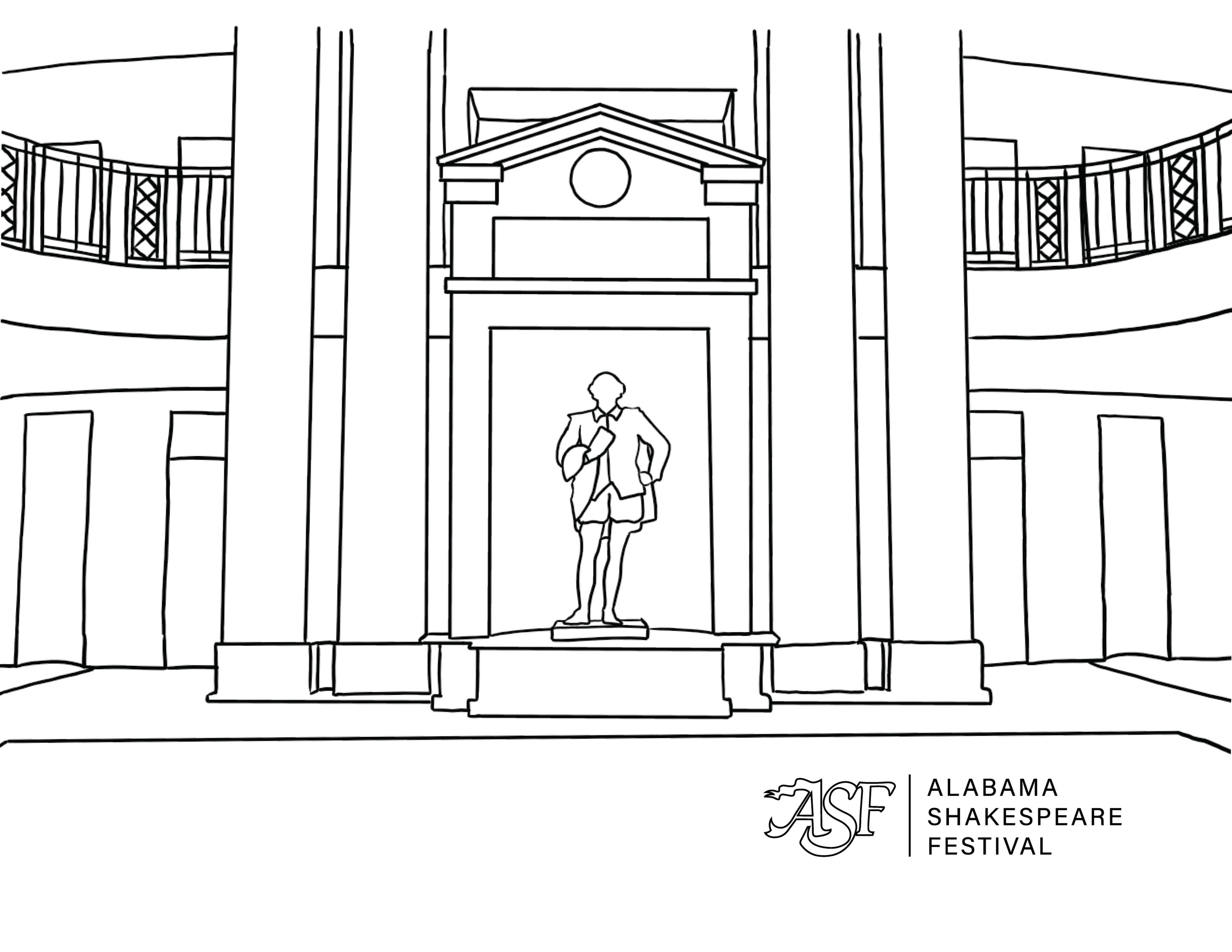 Coloring pages alabama shakespeare festival