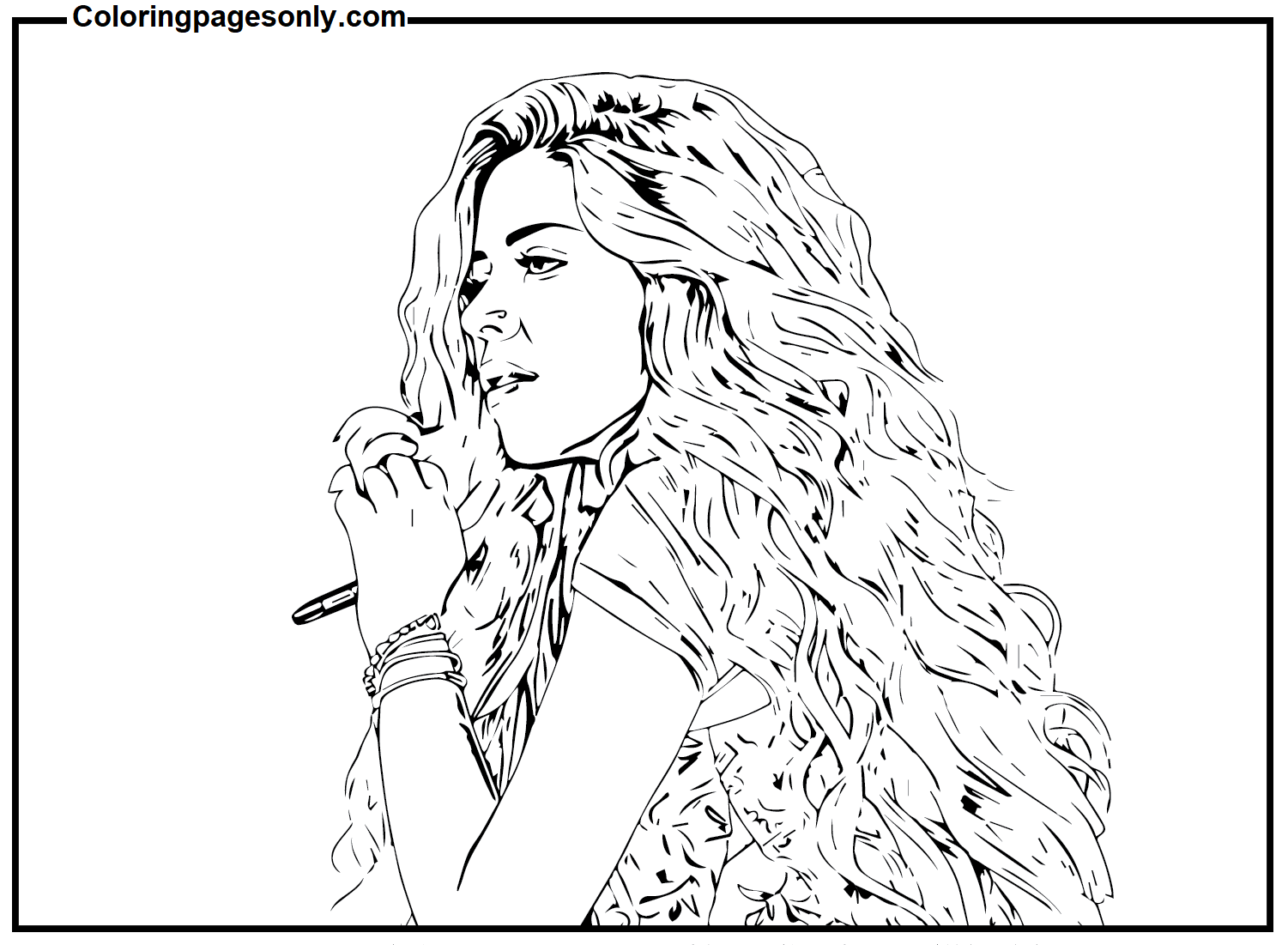 Shakira coloring pages