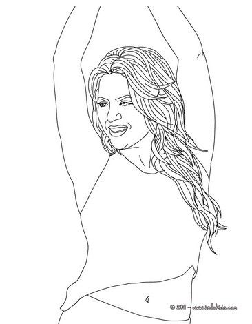 Shakira dancer coloring page more shakira coloring sheets on hellokids coloring pages people coloring pages coloring books