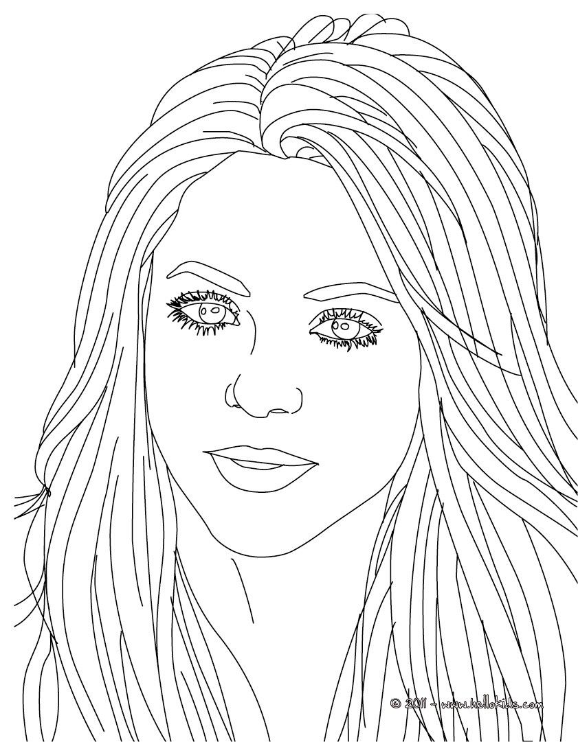 Beautiful shakira songwriter coloring page more famous people coloring sheets on hellokids people coloring pages coloring pages adult coloring pages