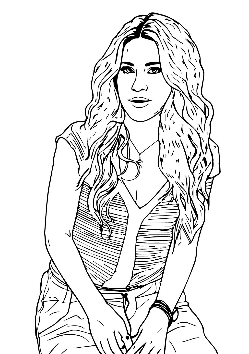 Shakira coloring pages printable for free download