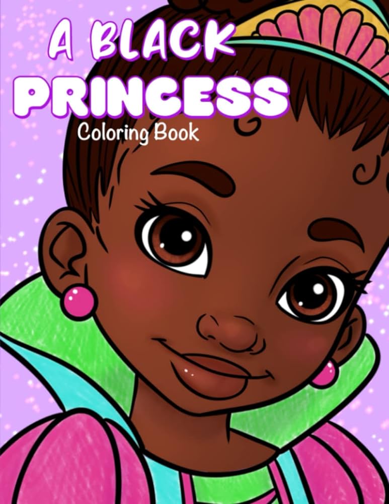 A black princess coloring book fantasy by rivers shakira