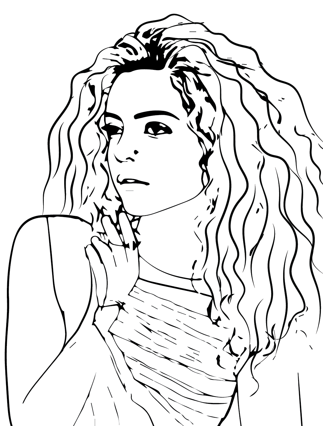 Shakira coloring pages printable for free download