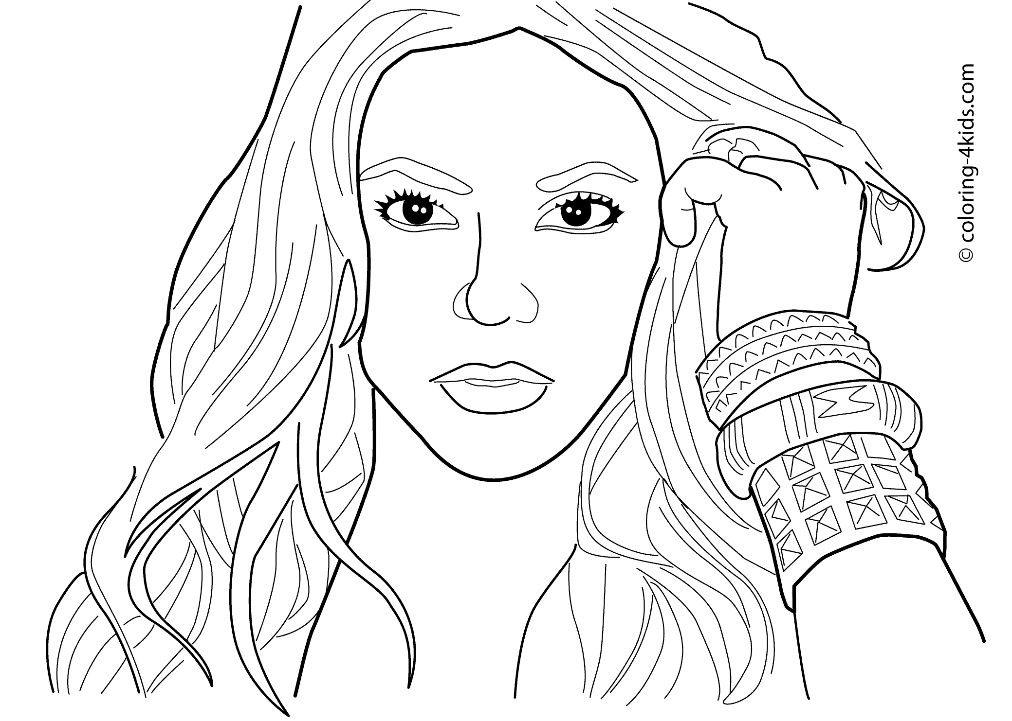 Shakira coloring pages for kids printable free coloring books mermaid coloring pages people coloring pages mermaid coloring