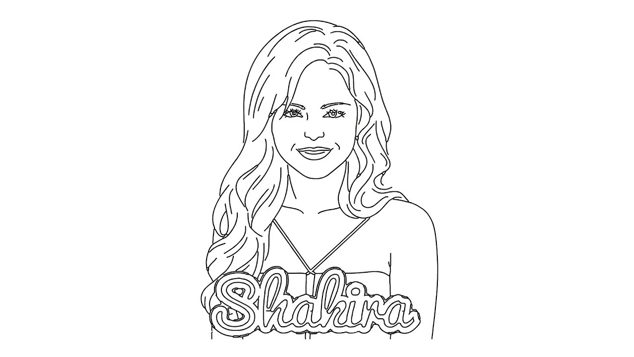 How to draw shakira pop star step by step video tutorial