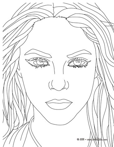 Shakira portrait coloring pages