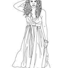 Cute shakira coloring pages