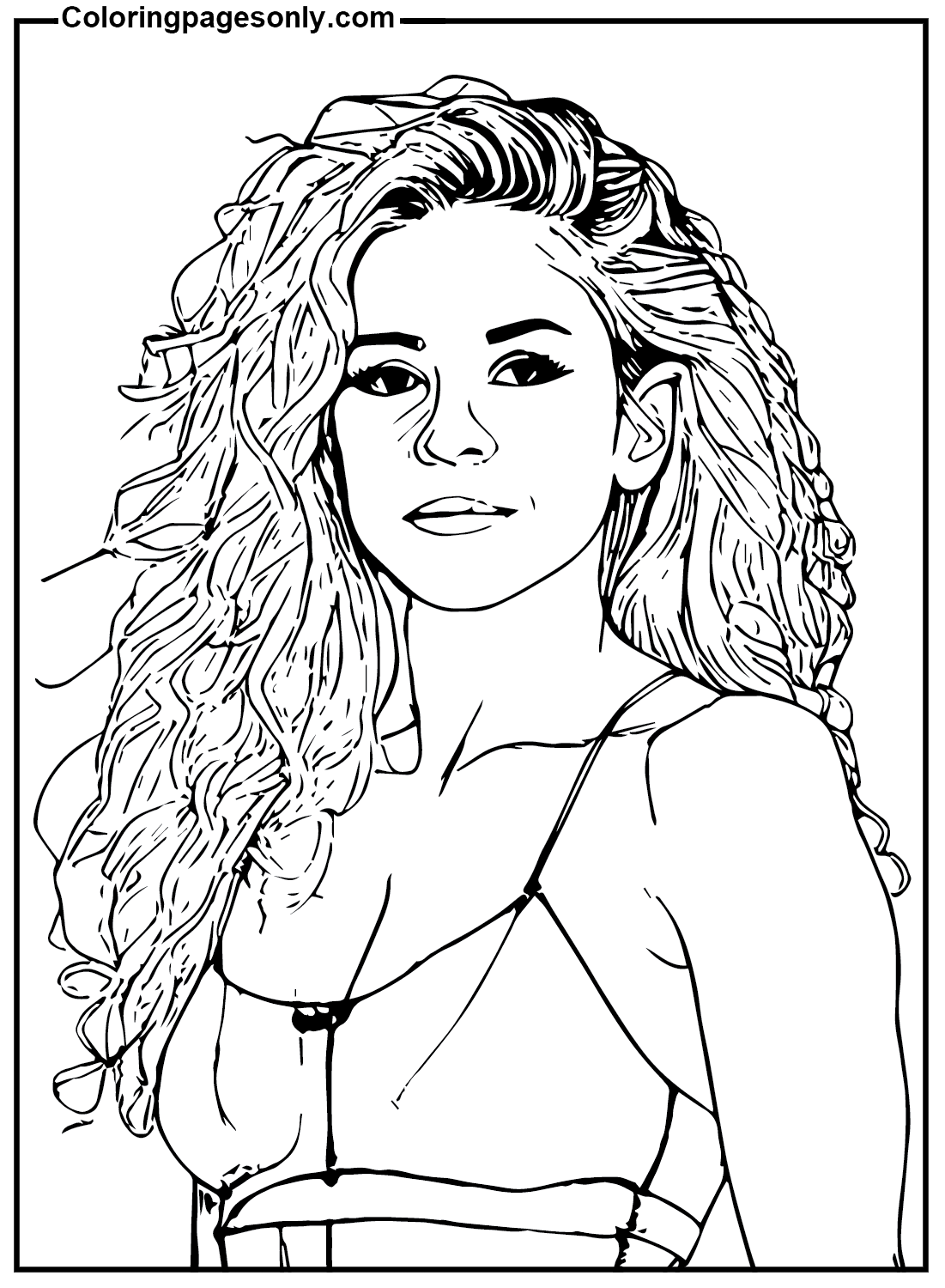 Shakira coloring pages