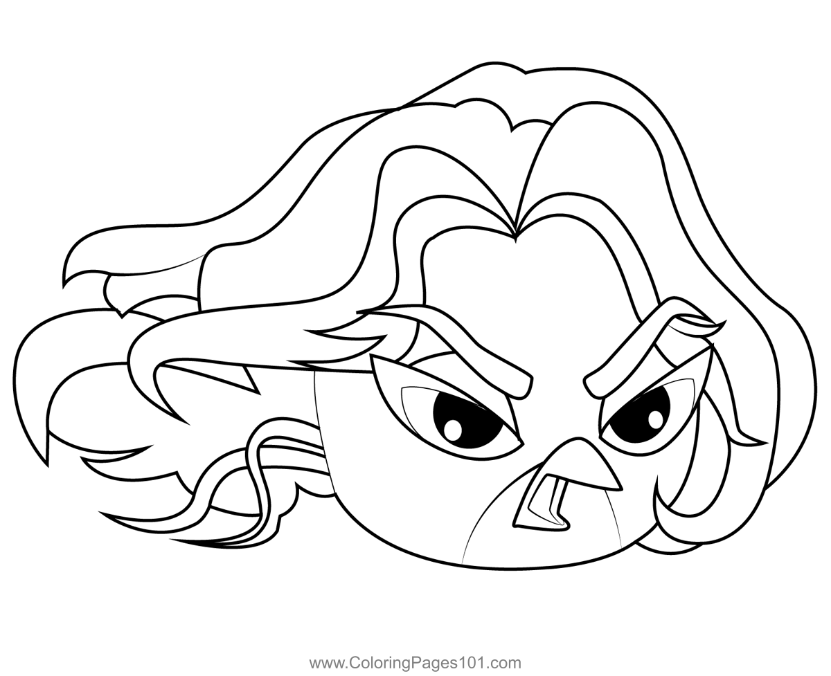 Shakira angry birds coloring page for kids