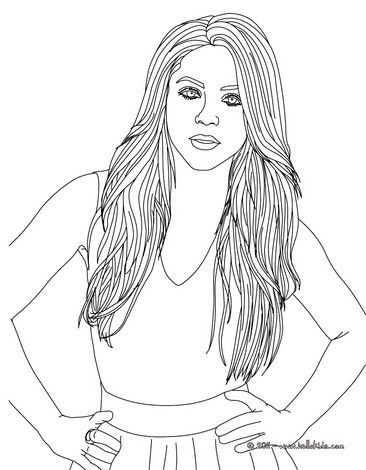 Beautiful shakira coloring pages