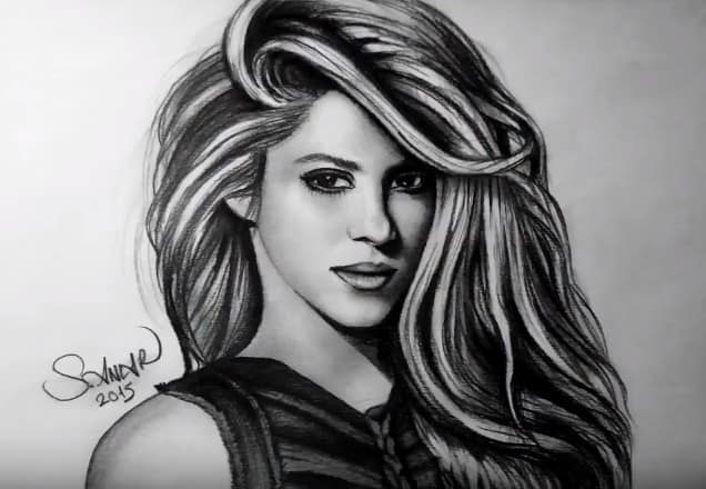 How to draw shakira