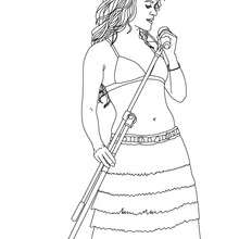 Shakira coloring pages