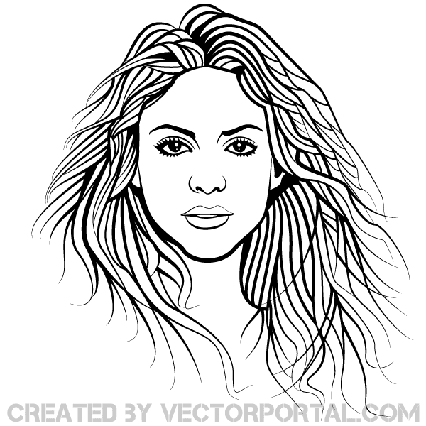 Shakira vector image